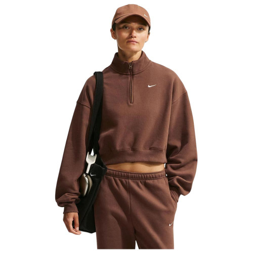 Nike Γυναικείο φούτερ Studio Fleece Medium-Weight 1/4-Zip Cropped Top